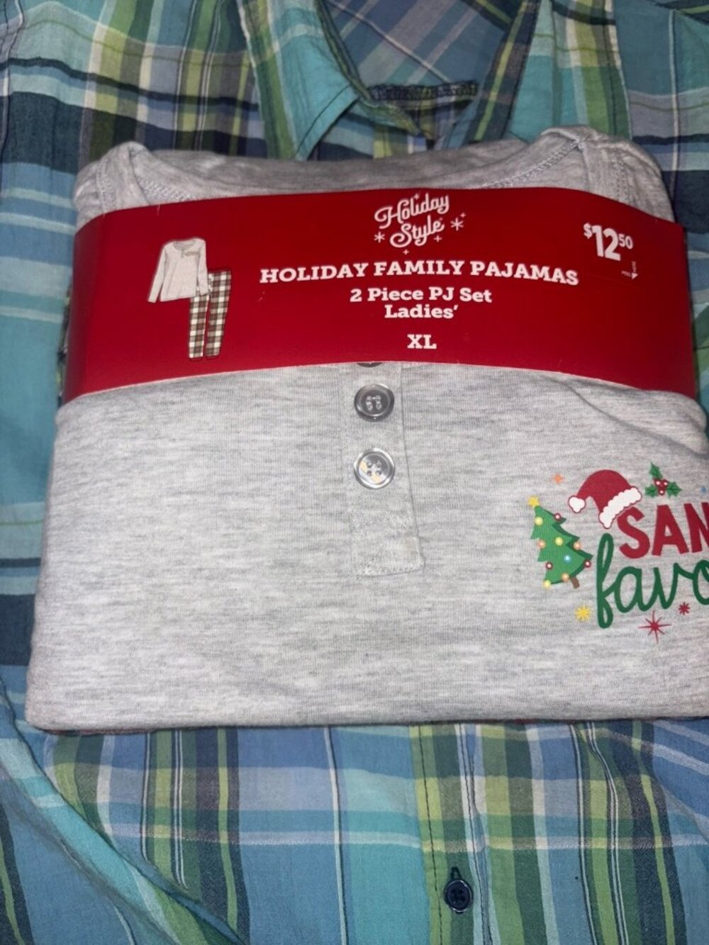 Holiday Style Holiday Family Pajamas 2pc Women Ladies XL Santas Favorite